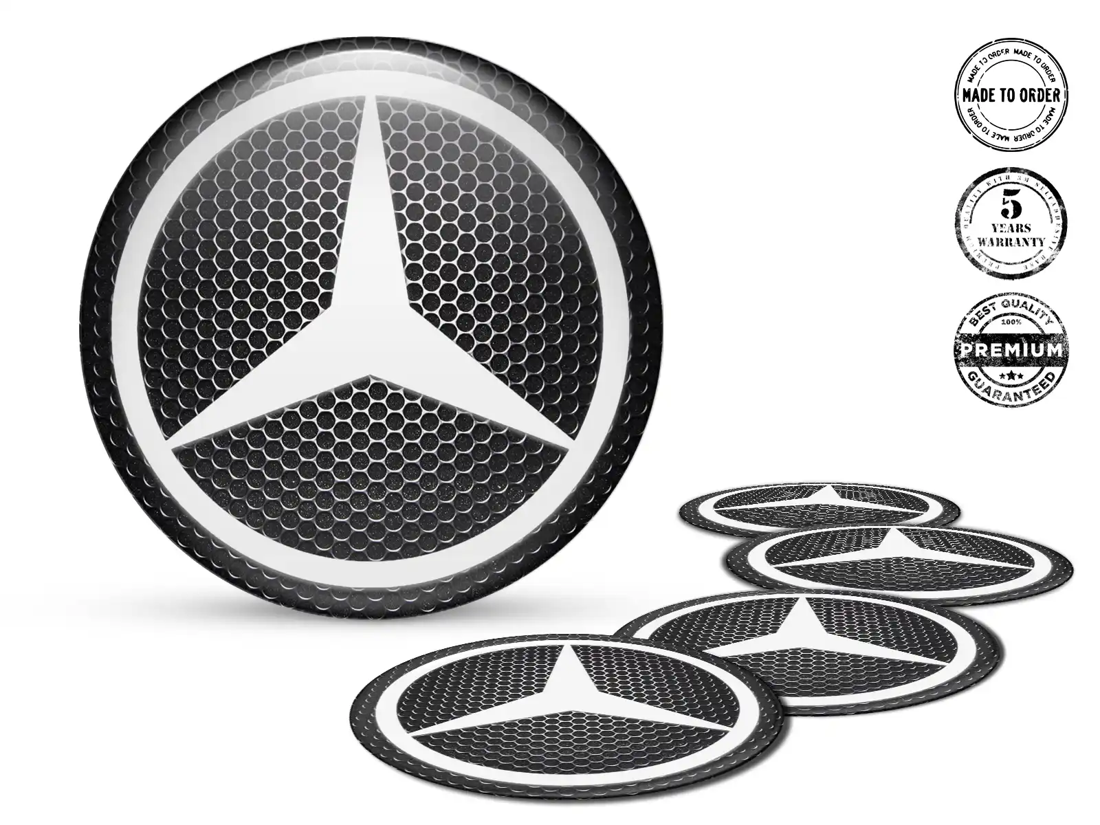Mercedes Calcomanías de Rueda Versión Pegatinas de Resina